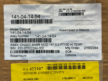 Load image into Gallery viewer, NEW - Emerson Rosemount Model 141 Analytical Conductivity Sensor 141-04-14-54