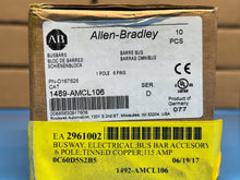 Load image into Gallery viewer, (10) 10x PCS - Surplus Allen-Bradley 1489-AMCL106 /D BusBars 1-Pole 6-Pins