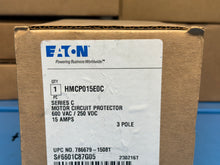 Load image into Gallery viewer, NEW - EATON HMCP015E Motor Circuit Protector 600 VAC / 250 VDC 15 AMPS 3 POLE