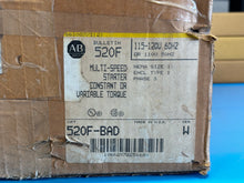 Load image into Gallery viewer, Surplus Allen-Bradley 520F-BAD /W MULTI-SPEED STARTER CONSTANT / VARIABLE TORQUE