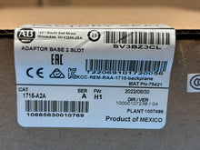 Load image into Gallery viewer, Allen-Bradley 1715-A2A Series A 2-Slot Adapter Base Unit – Surplus Sealed