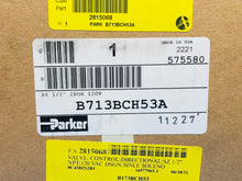 Load image into Gallery viewer, NEW - Parker Hydraulics B713BCH53A B7 SERIES INLINE VALVE 4-WAY 2 POSITION Valve