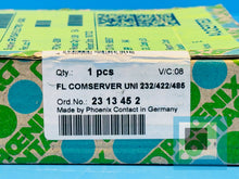 将图片加载到图库查看器,Phoenix Contact FL COMSERVER UNI 232/422/485 Interface Module - NEW SEALED