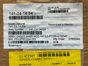 NEW - Emerson Rosemount Model 141 Analytical Conductivity Sensor 141-04-14-54