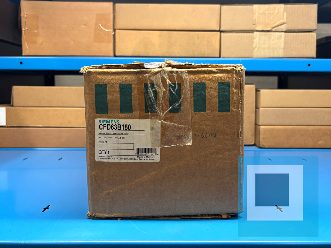 Siemens CFD63B150 3-Pole 150A 600V Molded Case Circuit Breaker – New in Box