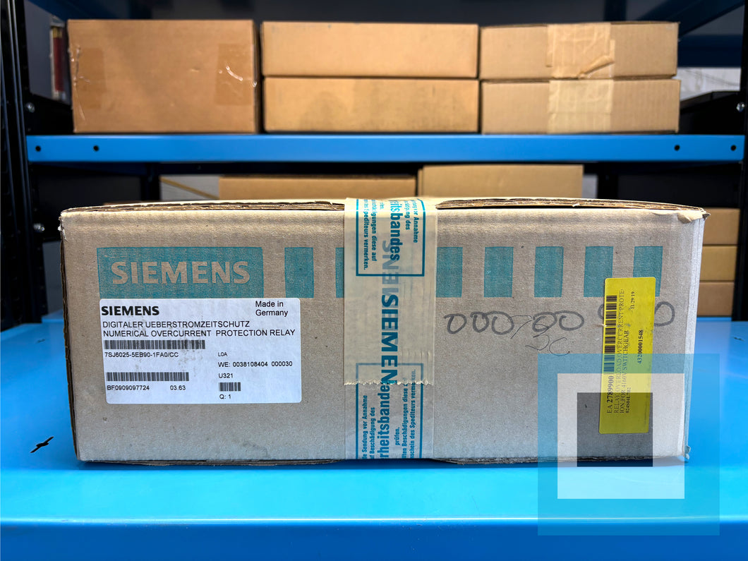 NEW - Siemens 7SJ6025-5EB90-1FA0/CC NUMERICAL OVERCURRENT PROTECTION RELAY