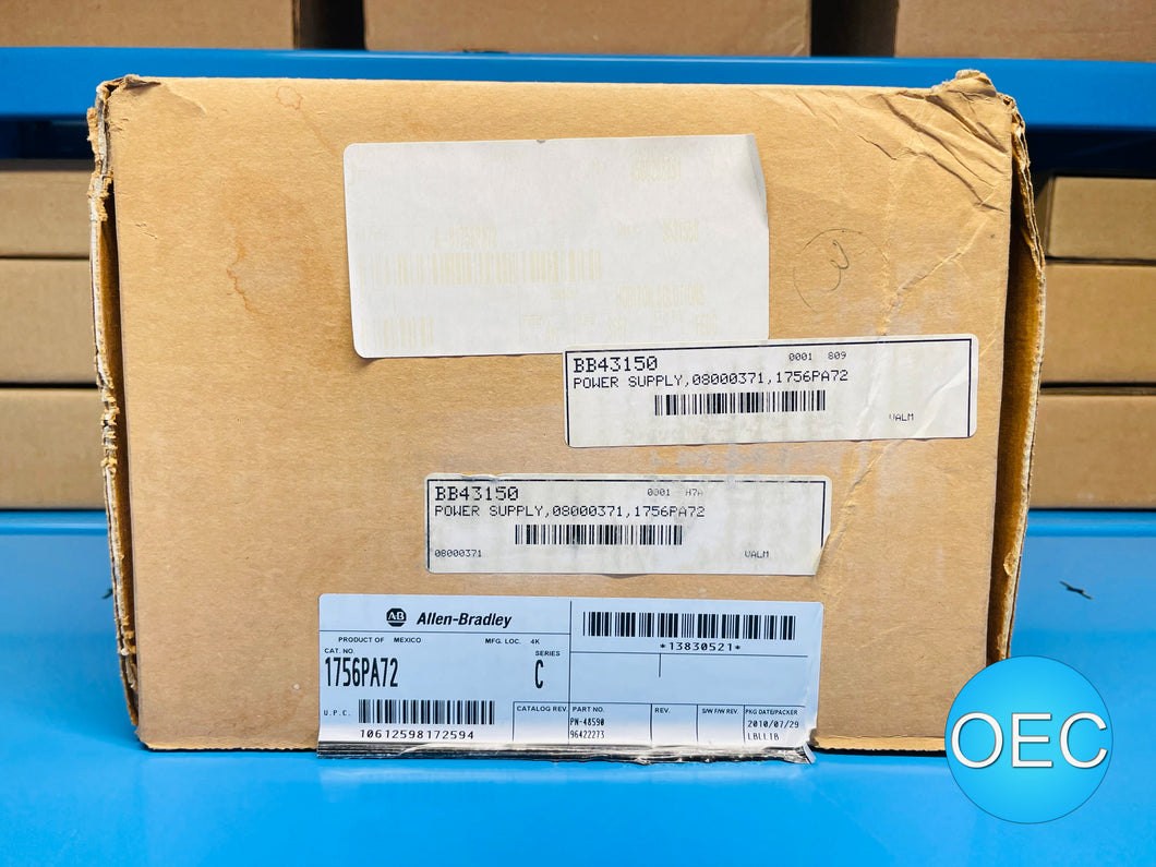 Allen-Bradley 1756-PA72 /C Series C ControlLogix AC Power Supply