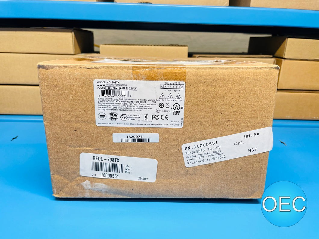 N-Tron 708TX Industrial 8-Port Managed Ethernet Switch, New in Box