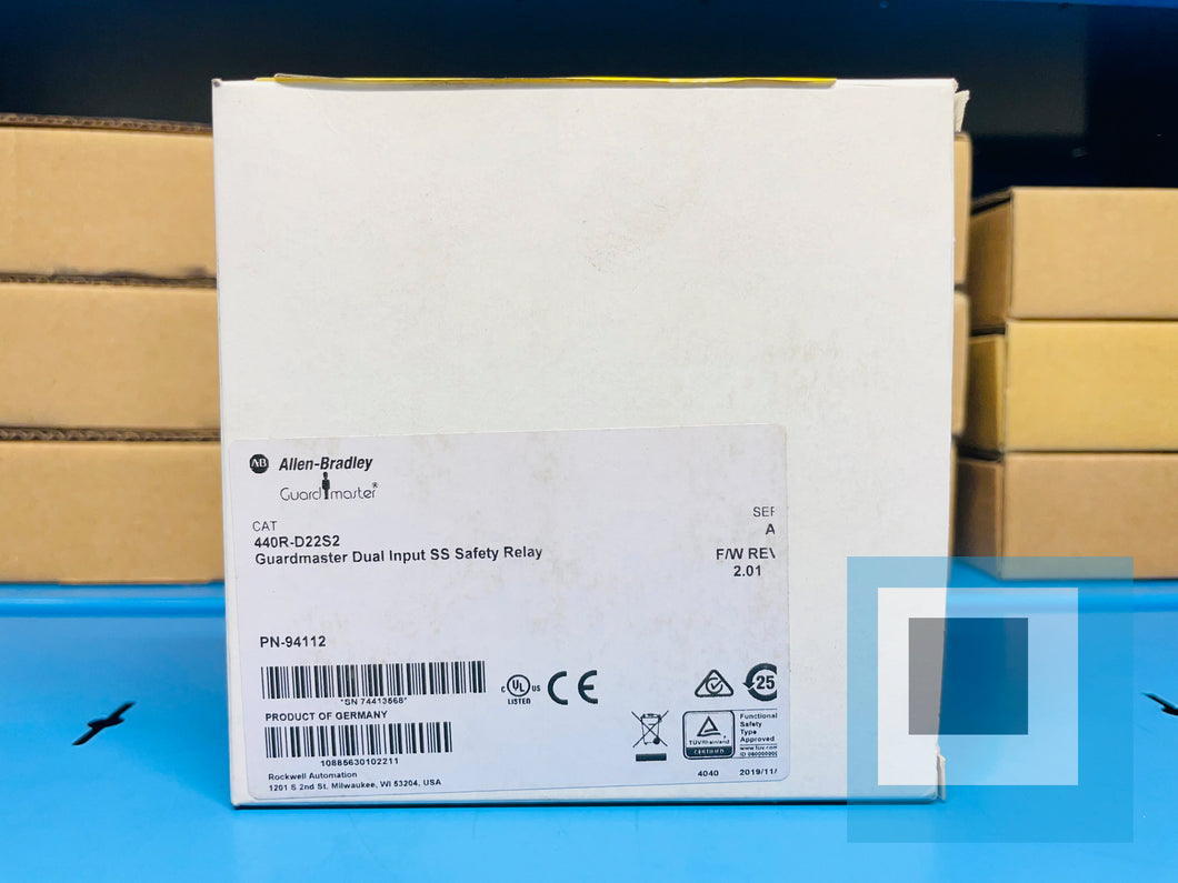 Surplus - Allen-Bradley 440R-D22S2 /A Guardmaster Dual Input SS Safety Relay