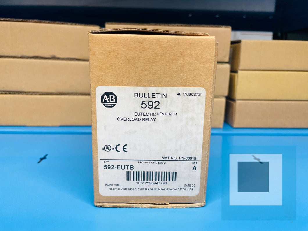 Surplus - Allen-Bradley 592-EUTB Series A EUTECTIC OVERLOAD RELAY NEMA SZ 0-1