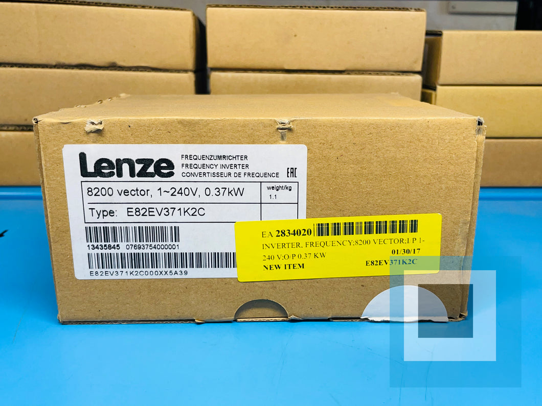 NEW - Lenze E82EV371K2C Frequency Inverter 8200 vector, 1~240V, 0.37kW