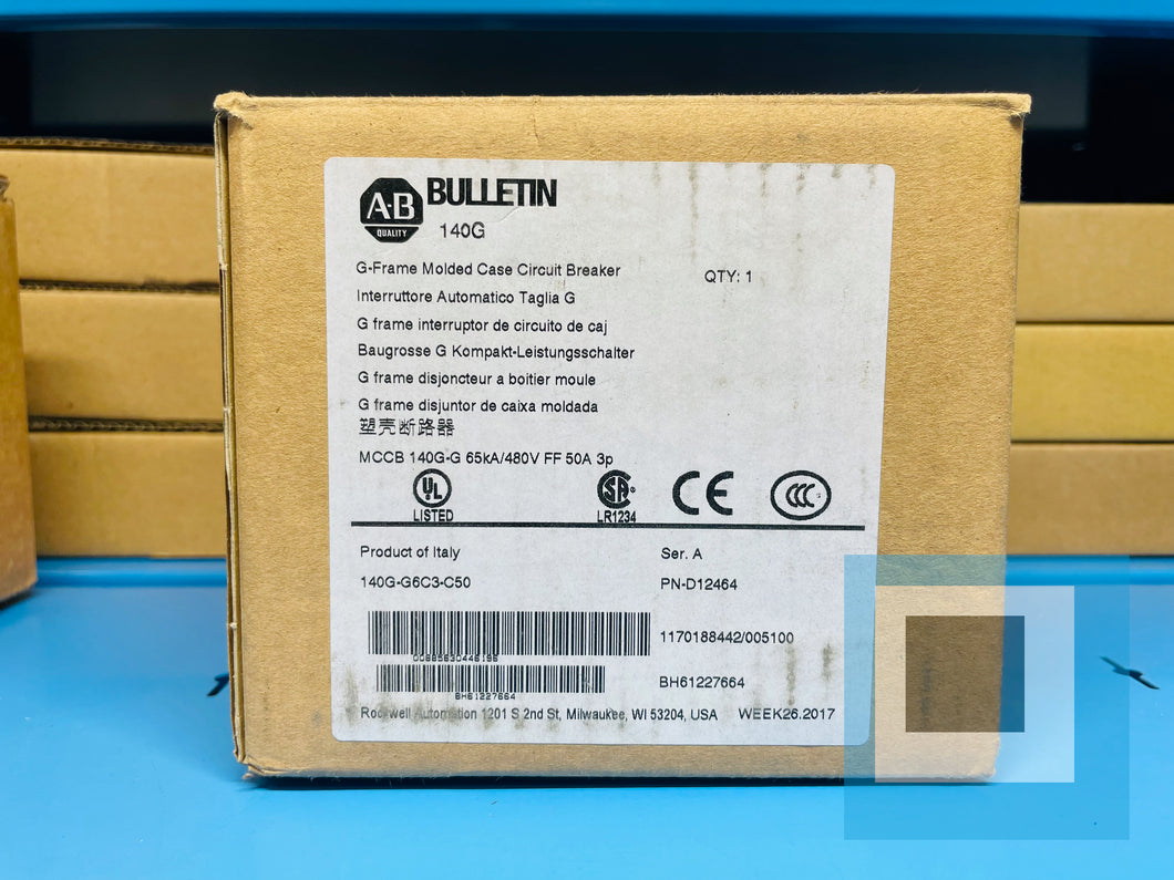 Surplus - Allen-Bradley 140G-G6C3-C50 Motor Circuit Protector 65KA/480V FF 50A