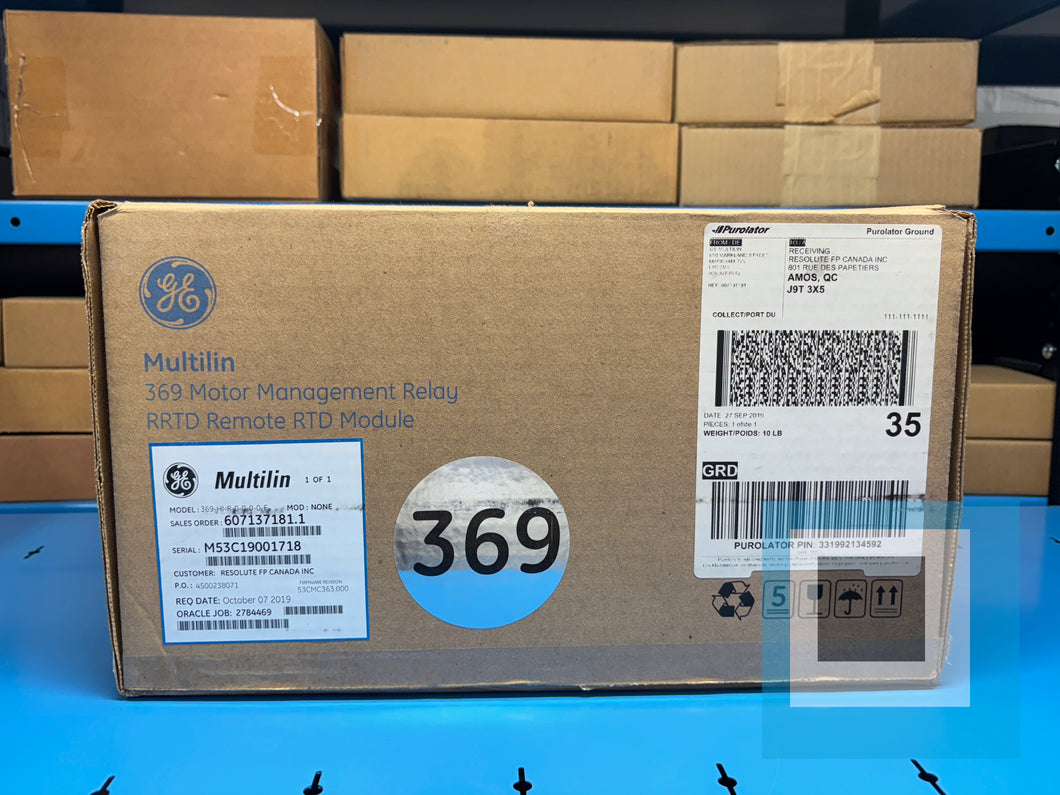 GE Multilin 369-HI-R-0-0-0-0-E 369 Motor Management Relay - NEW IN BOX