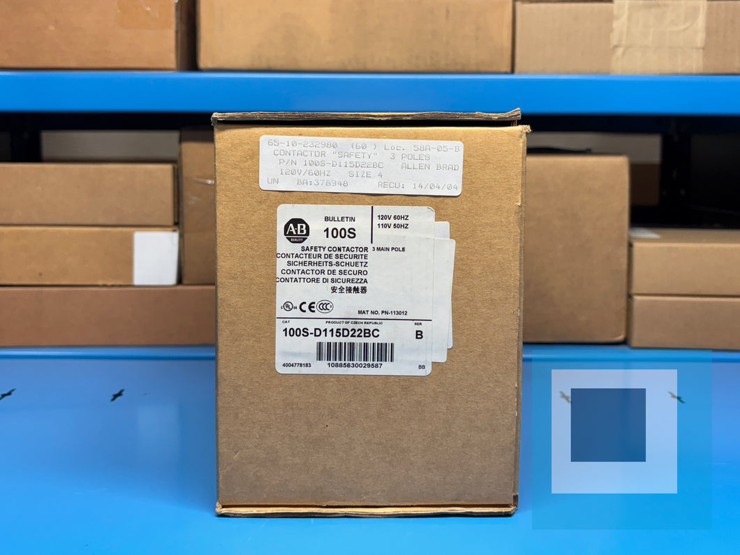 Allen-Bradley 100S-D115D22BC /B Safety Contactor 100-D115 - NEW IN BOX