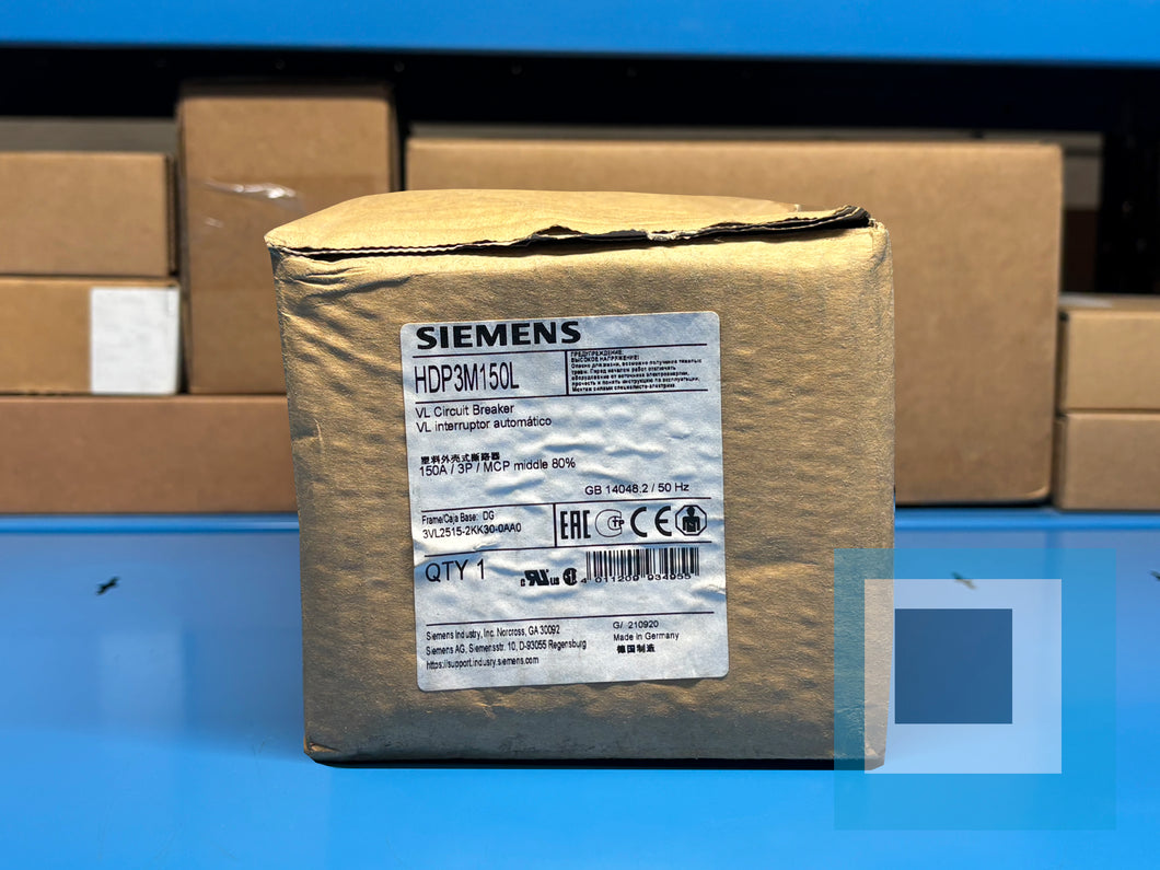 Siemens HDP3M150L VL Circuit Breaker, 150 AMP / 3-Pole / MCP Middle 80%
