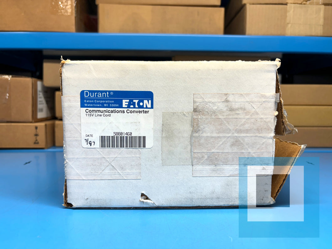 NEW - EATON / Durant 58801-460 Communications Converter 115V Line Cord 58801460