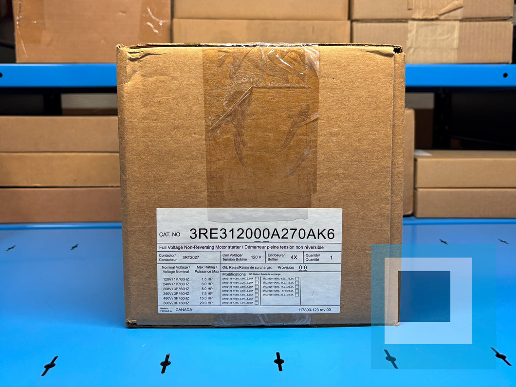 Siemens 3RE312000A270AK6 Sirius NEMA Starter - NEW IN BOX