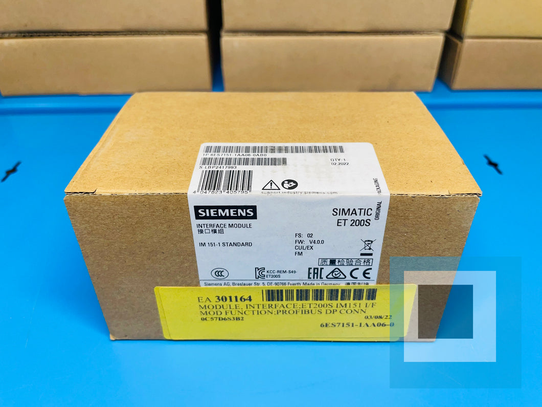 Surplus Sealed - Siemens 6ES7151-1AA06-0AB0 SIMATIC ET 200S Interface Module