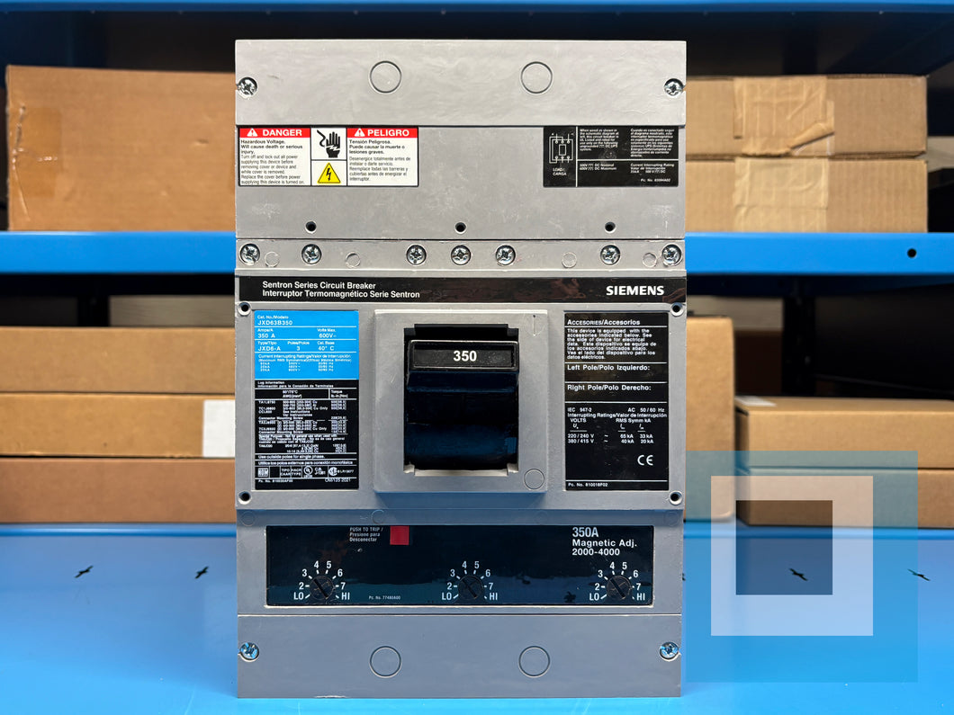 Siemens JXD63B350 Sentron Molded Case Circuit Breaker 350A / 600V - NEW IN BOX