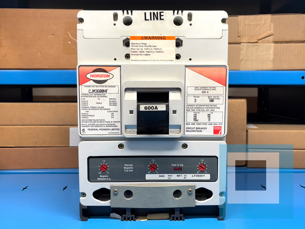 Federal Pioneer / Horizon CJM3600HF 600 AMP Circuit Breaker - NEW NO BOX