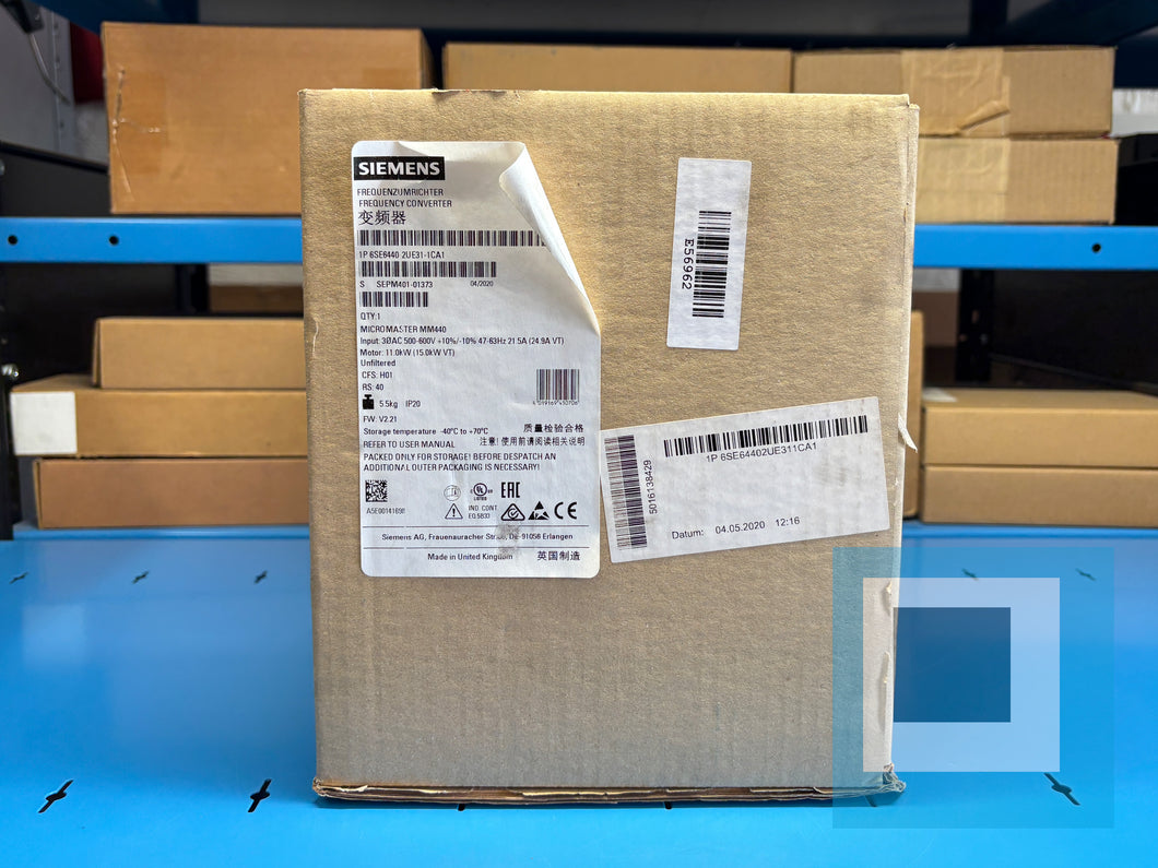 Siemens 6SE6440-2UE31-1CA1 MicroMaster MM440 11.0kW (15.0kW VT) - NEW IN BOX