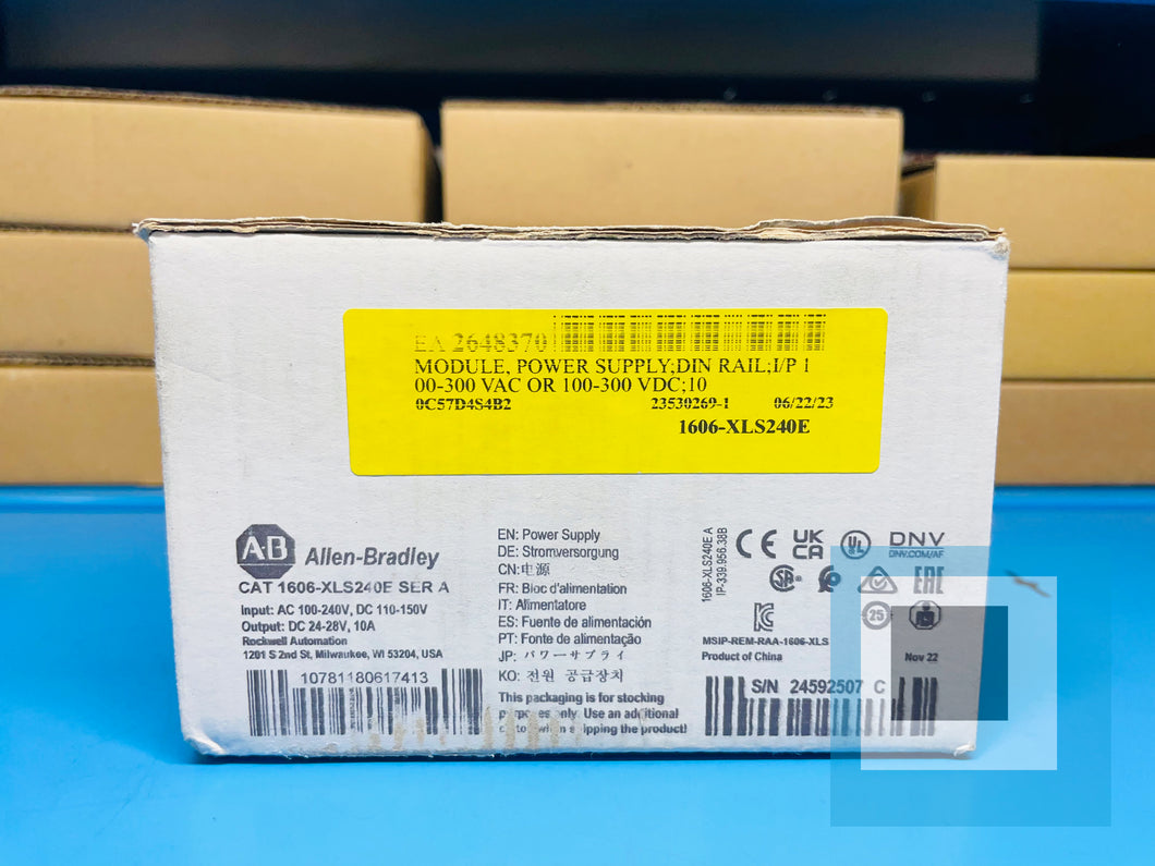 Surplus - Allen-Bradley 1606-XLS240E /A Input: AC 100-240V, Output: DC 24-28V