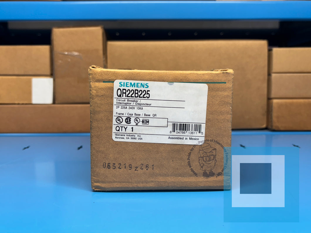 Siemens QR22B225 2-Pole 225A 240V Molded Case Circuit Breaker – New in Box