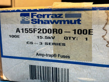 Load image into Gallery viewer, NEW - Ferraz Shawmut A155F2D0R0-100E Amp-Trap CS-3 E-Rated Fuse 15.5kV 50kA 100E
