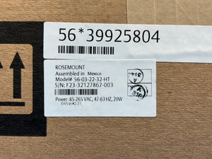 NEW SEALED - Emerson Rosemount 56-03-22-32-HT Analytical 56 Dual Input Analyzer