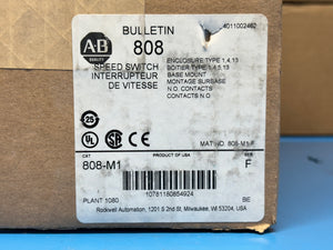 Surplus Allen-Bradley 808-M1 /F High Speed Switch, ENCLOSURE TYPE 1,4,13