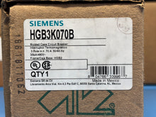 Load image into Gallery viewer, Siemens HGB3K070B 3-Pole 70A 600V Molded Case Circuit Breaker – New in Box

