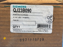 Load image into Gallery viewer, Siemens QJ23B090 90A 3-Pole 240V Molded Case Circuit Breaker – New Open Box
