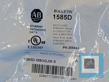 Load image into Gallery viewer, Allen-Bradley 1585D-M8UGJM-5 M12 X-CODE Ethernet Patchcord CAT 6 - NEW
