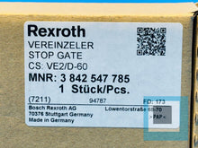 Cargar imagen en el visor de la galería, Bosch Rexroth 3 842 547 785 Vereinzeler Stop Gate CS: VE2/D-60 - NEW IN BOX
