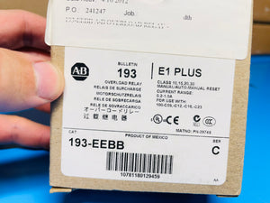 Allen-Bradley 193-EEBB SER C Overload Relay E1 Plus