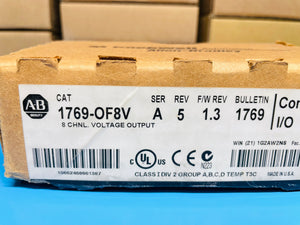 NEW - Allen-Bradley 1769-OF8V SER. A REV. 5 F/W REV 1.3 CompactLogix Voltage Out