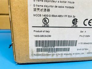 Surplus - Allen-Bradley 140G-G6C3-C50 Motor Circuit Protector 65KA/480V FF 50A