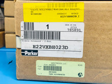 Load image into Gallery viewer, NEW - Parker Hydraulics H22VXBH023D Pnuematic Solenoind Valve 120VAC / 145PSI
