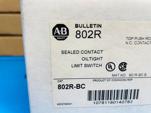 Surplus - Allen-Bradley 802R-BC /B Sealed Contact Oil Tight Limit Switch