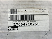 Load image into Gallery viewer, NEW - PARKER Schrader Bellows L7054910253 1/2&quot; 2-POS Solenoid Valve LINE MOUNTED
