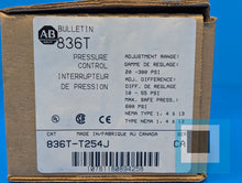 Cargar imagen en el visor de la galería, Allen-Bradley 836T-T254J Pressure Control Switch 20-300 PSI - NEW
