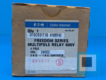 Cargar imagen en el visor de la galería, Eaton D15CR31T1B Freedom Series Multipole Relay 600V with 24VDC Coil - NEW
