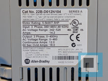 Load image into Gallery viewer, Allen-Bradley 22B-D012N104 /A Series A 5.5 kW / 7.5 HP Variable Frequency Drive
